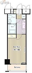ハイトサーブル川崎 1Kの間取図画像