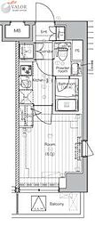 PREMIUMCUBE横浜反町 1Kの間取図画像