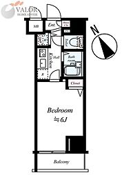 トーシンフェニックス新横濱イクシール 1Kの間取図画像