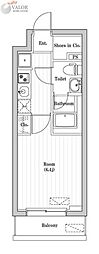 アーバンパーク登戸 1Kの間取図画像