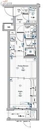 PREMIUMCUBE大岡山DEUX 1DKの間取図画像