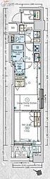 Genovia阪東橋2スカイガーデン 1LDKの間取図画像