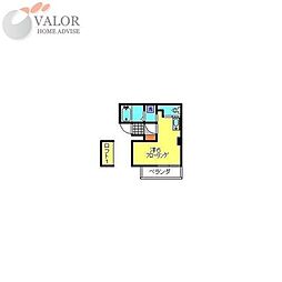 プチシャトー ワンルームの間取図画像