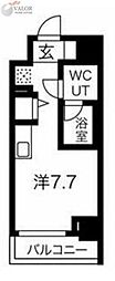 クラリッサ川崎グランデ ワンルームの間取図画像