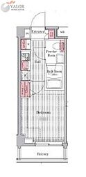 プレール・ドゥーク元住吉 1Kの間取図画像
