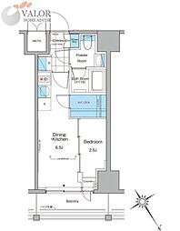 ルフォンプログレ横浜関内 1DKの間取図画像