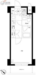 ルーブル川崎貝塚弐番館 1Kの間取図画像