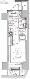 Genovia川崎3 1Kの間取図画像