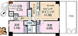 オープンヴィラ川崎 3LDKの間取図画像
