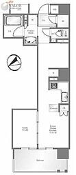 イニシア横浜桜木町 1LDKの間取図画像