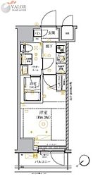 リルシアグランデ横濱吉野町 1Kの間取図画像