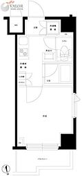 ルーブル仲六郷弐番館 1Kの間取図画像