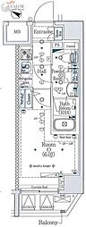 MAXIV横浜大通り公園 1Kの間取図画像