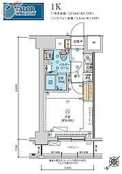 LIVCITY横濱ヒルサイドテラス 1Kの間取図画像