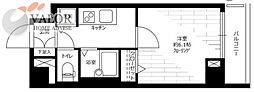 プレスタイル川崎 1Kの間取図画像
