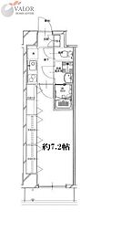 グランリーヴェル横浜ステラパーク 1Kの間取図画像