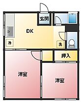 住本アパート 2 ｜ 静岡県三島市大社町（賃貸アパート2DK・1階・30.48㎡） その2