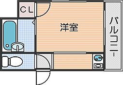 Lハイツ 1Kの間取図画像