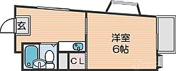 グランビルドアビコ1 1DKの間取図画像