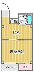 第三東洋ハイツ 1DKの間取図画像