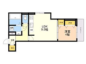 ＴＯＲＩＳＩＡ今川 301 ｜ 福岡県福岡市中央区今川２丁目以下未定番（賃貸アパート1LDK・3階・37.77㎡） その2