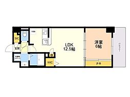 S-RESIDENCE大濠公園achieve 1LDKの間取図画像