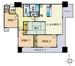 リオグランテージ大濠 4LDKの間取図画像