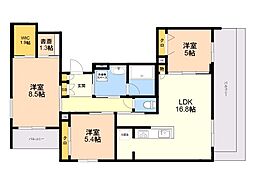 プレミアス大濠西 3LDKの間取図画像