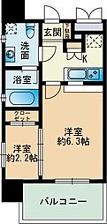 サニークレスト大濠公園 2Kの間取図画像