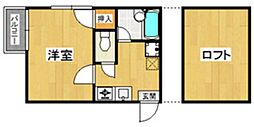 メゾンクレール 1Kの間取図画像