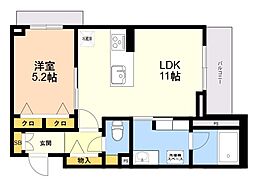 福岡市中央区大濠2丁目マンション 1LDKの間取図画像