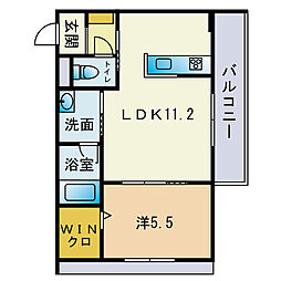 シャーメゾン六本松ヒルズ 1LDKの間取図画像