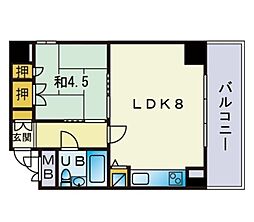 コモド大濠 1LDKの間取図画像