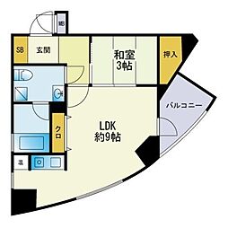 大濠S・HBLD 1LDKの間取図画像