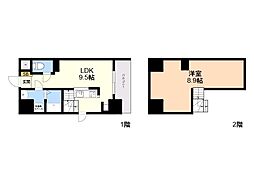 MODERNPALAZZO天神東グランM 1LDKの間取図画像