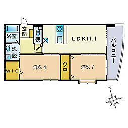 間取図画像 2LDK