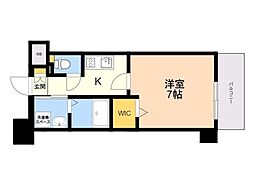 エンクレスト天神WEST 1Kの間取図画像