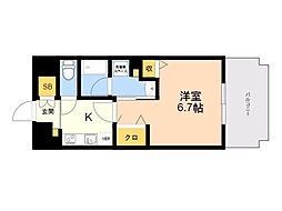 LANDICBAYFIELD 1Kの間取図画像