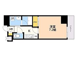 エンクレスト天神WEST 1Kの間取図画像