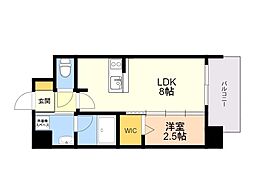 エンクレスト大手門GLOW 1LDKの間取図画像