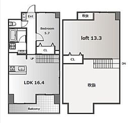 コンプレートSEKIJOU 2LDKの間取図画像