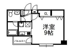ラフィネス大濠パークアベニュー 1Kの間取図画像