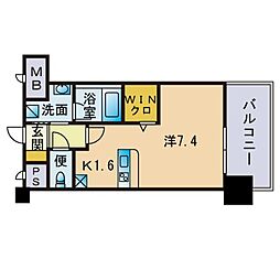 エンクレストベイサイド通り 1Kの間取図画像