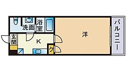 アクアシティ博多 1Kの間取図画像