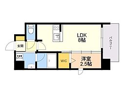 エンクレスト大手門GLOW 1LDKの間取図画像
