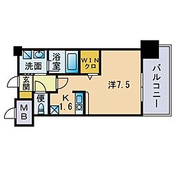 エンクレストベイサイド通り 1Kの間取図画像
