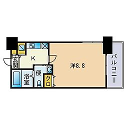 ラフォーレ大濠パークアベニュー 1Kの間取図画像