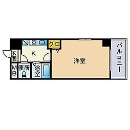 サンマリーナ 1Kの間取図画像