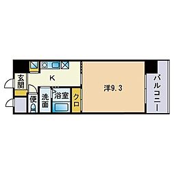 リバティ 1Kの間取図画像