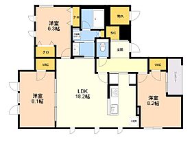 Ｓ－ＲＥＳＩＤＥＮＣＥ平尾ＷＥＳＴ 101 ｜ 福岡県福岡市中央区平尾３丁目12番以下未定号（賃貸マンション3LDK・1階・96.70㎡） その2